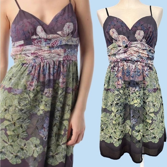 STARING AT STARS lightweight soft hues spaghetti strap mini fun dress - Picture 1 of 14